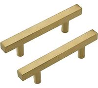 LONTAN 20 Pack Gold Kitchen Handles 76mm Gold Cupboard Handles Cabinet Hardware Drawer Pulls Kitchen Cupboard Furniture Stainless Steel