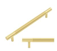 LONTAN 20 Pack Gold Wardrobe Handles 160mm Hole Centers Sandy Gold Knurled Kitchen Handles Aluminium Alloy