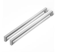 LONTAN 25 Pack Kitchen Door Handles 256mm Hole Center Cupboard Handles | Kitchen Cupboard Handles Brushed Nickel Wardrobe Handles Stainless Steel Kitchen Cabinet Handles for Bedroom Bathroom