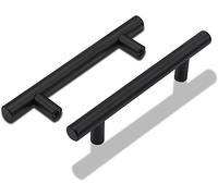 LONTAN 30 Pack Black Cupboard Handles 96mm Black Kitchen Handles Cabinet Pulls Kitchen Door Pulls for Drawer Wardrobe Bathroom Stainless Steel