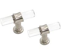 LONTAN 30 Pack Drawer Knobs Brushed Nickel Door Knobs Acrylic Door Knobs for Chest of Drawers Kitchen Drawer Knobs Cabinet Door Knobs Bathroom Cabinet Knobs