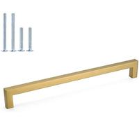 LONTAN 30 Pack Gold Cabinet Handles 204mm Square Brushed Brass Cupboard Handles Wardobe Bathroom Stainless Steel Kitchen Cupboard Door Handware