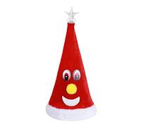 LONTG Electric Christmas Hat Toy Gift Musical Dancing Christmas Hat Ornaments Singing LED Light Up Swinging Christmas Ornaments Decoration for Table Desk Fireplace Xmas Santa Gift