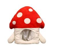 LONTG Novelty Mushroom Hat Funny Party Hat Cute Plush Mushroom Costume Headwear for Adult Teen Halloween Christmas Easter Party Carnival Cosplay Fancy Dress Up Photo Props Stage Performances