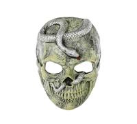 LONTG Scary Skull Mask with Snake 3D Skeleton Terror Demon Mask Horror Realistic Fancy Dress Headwear Accessories for Adults Halloween Party Easter Carnival Cosplay Costume Props