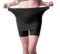 LONTG Women Anti Chafing Shorts Plus Size Long Leg Knickers High Wait Boxer Shorts Leggings Cotton Underwear Seamless Boyshorts Under Dress Avoid Embarrassment Design (5XL, black)