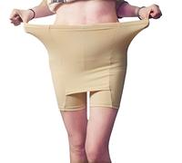 LONTG Women Anti Chafing Shorts Plus Size Long Leg Knickers High Wait Boxer Shorts Leggings Cotton Underwear Seamless Boyshorts Under Dress Avoid Embarrassment Design (5XL, skin color)