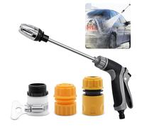 LONTOM Garden Hose Spray Gun, Hose Pipe Spray Gun with Universal Connectors, High Pressure Hose Attachment, Garden Hose Nozzles, Adjustable Water Gun for Plants Watering, Pets Shower, Car Washing