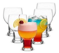 LONTOM Gin Glasses Set of 6, 470ml Durable Gin and Tonic Glasses, Clear Short Stem Wine Glasses, Balloon Cocktail Glass, Glass Set Gin Glass Gifts for Women Home Bar Entertaining Negroni, Gimlet