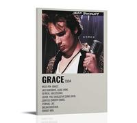 Lonuauo Jeff Buckley Album Grace Posters Wall Art Canvas Aesthetic Poster Painting Decor For Living Room Bed Room Elegant Poster 12x18inch(30x45cm) Frame-style