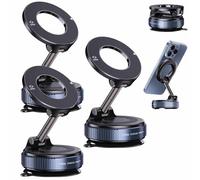 Lonvgrt 2026 Upgraded 96LBS Ultra Suction Magnetic Phone Mount-360° Adjustable Vacuum Adsorption Phone Holder, Suction Mount Phone Stand for Car, Gym, Mirror MagSafe & Android Compatible