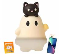 Lonvgrt Ghostees Mystery Phone Buddy, 6pcs Peel-and-Stick Cute Strong Adhesive Cling Decoration, Stick-on Halloween Ghost & Pumpkin Phone Case Topper Figure, Fun Desk Accessory For All Phones