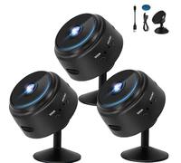 Lonvgrt Guardhouse Watcheye Security Camera, Mini Guard Camera, Miniguard Magnetic Mini Security Camera, 1080p HD Secret Scope Hidden Camera with Audio Indoor/Outdoor Wireless(3set,32GB Card)