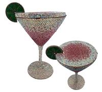 Lonvgrt Martini Purse Women Goblet Rhinestone Evening Bag Funny Martini Glass Bag Purse Cocktail Party Clutch Prom Handbag(#O)