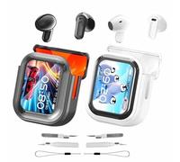 Lonvgrt NE20 Bluetooth 5.4 Earphones LED Display High Fidelity Waterproof Wireless Earbuds - AI Translation Real Time, Touchscreen Noise Cancelling in-Ear Earbuds for Sports, Office, Audio Calls