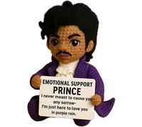 Lonvgrt Prince Crocheted Emotional Support Dolls, Positive Affirmation Emotional Support Prince Doll, Handmade Small Funny Cute for Her Him Men Friends Coworkers Colleges Graduation(Style1)