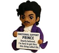 Lonvgrt Prince Crocheted Emotional Support Dolls, Positive Affirmation Emotional Support Prince Doll, Handmade Small Funny Cute for Her Him Men Friends Coworkers Colleges Graduation(Style2)