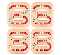 Lonvgrt Rotating Magic Bean Fingertip Toy Wood Puzzles, 2025 New Cube Rotating Puzzle Fidget Toys, Fidget Puzzles for Stress Relief Anxiety, Wooden Fun Spinning Brain Teaser for Kids Adults(4pcs)