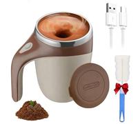 Lonvgrt Self Stirring Coffee Mug, Magnetic Automatic Stirring Mug 14oz Rechargeable Stirring Cup with Lid Auto Magnet Mixing Mugs Leakproof Mixing Tumbler Christmas Stainless Steel Travel Cups