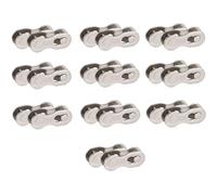 Lonwiner 10 Pairs Bicycle Chain Link Bicycle Chain Lock Steel Bicycle Chain Clasp Link Chain Link Bicycle Chain Magic Joint Connector