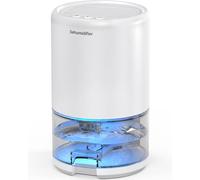 Lonxfy Dehumidifiers for Home, Small Dehumidifier for Bathroom, Mini Dehumidifier for Drying Clothes with Timer Sleep Mode and Auto Shut Off Defrost, 7 Color Light Quiet Dehumidifier for Closet RV