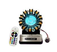 Lonyiabbi Arc Reactor mk1 1:1 Scale Collectible Toy Display with Remote-Controlled Interactive Glow Effect, USB Powered, Fully Assembled