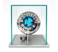 Lonyiabbi Arc Reactor MK1-1:1 Scale Collectible Toy Display with Sound-Activated Glow Effect, USB Powered, Display Case Included