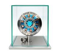 Lonyiabbi Arc Reactor MK2-1:1 Scale Collectible Toy Display with Sound-Activated Glow Effect, USB Powered, Display Case Included