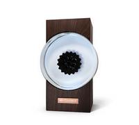 Lonyiabbi Dancing Ferrofluid Music Lamp - Magnetic Fluid Display, Desktop Decor, Rhythm Visualizer, Retro Gift for Teens & Friends, Walnut Wood (Not a Speaker, No Sound)