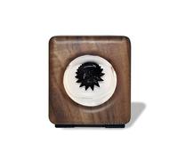 Lonyiabbi Ferrofluid Sound Visualizer - Handmade Natural Walnut Wood Audio-Reactive Display, Magnetic Liquid Rhythm Lamp, Unique Alien-Inspired Gift for Music Lovers, Not a Speaker- Walnut Wood