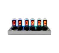 Lonyiabbi IPS Nixie Tube Clock, DIY RGB Digital Clock with 6-Digit LCD, Cyberpunk Mood Light, Gaming Desk Decor, Gift Box