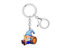LONYOO Acrylic Cute Gnome Keychain Keyring Beer Lovers Gifts for Beer Drinkers Women Men Oktoberfest Accessories Bag Charms (Blue)