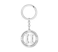 LONYOO Astrology Gifts for Women Stainless Steel Zodiac Sign Keychain Accessories Constellation Gifts Horoscope Zodiac Charms (Gemini)