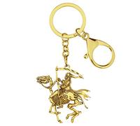 LONYOO Unique Halloween Grim Reaper Keychain Skull Key Chain Gothic Purse Charms Car Bag Accessories Gifts for Women Girls (Gold)