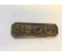 LOO Door Sign Name Plate Solid Brass with a Antique Bronze Finish 8.2 x 3.3cm comes with Screws Ideal for Toilet WC DSN-13-AB