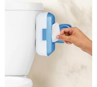 Loo Kids Flushable Wipes Dispenser - Fits Standard Size Flushable Wipes Only - No-Drill Suction Mount, Blue Potty Training Bathroom Wipe Holder