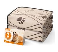 LOOBANI Washable Puppy Pads, 2 Pack Super Absorbent Leak-Proof Reusable Puppy Pads, Non-Slip Dog Training Mats, Waterproof Quick Dry Pee Pads for Home, Crate & Car Travel (Brown, 60x60cm(2 pack))