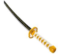 Loocaa Animes Sword - Stocking Fillers Bamboo Sword Gift for Kids Teenager Cosplay Sword Halloween Christmas Party Anime Tanjiro - Size 76 cm For Child (Agatsuma Zenitsu)