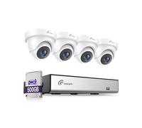 Loocam 1080P CCTV Camera System, 8CH DVR with 500GB, 4x 2MP Wired Cameras