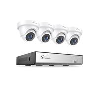 Loocam 1080P Wired CCTV Camera System, 8CH DVR with 4x 2MP Dome Cameras