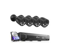 Loocam PoE CCTV Camera System 4K, 8CH H.265+NVR with 2TB Hard Drive