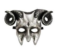 Loodgao Devil Goat Horned Mask 3D Halloween Mask Head Wear Silver One Size