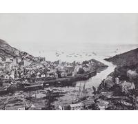 Looe Cornwall England. View from the hills showing the estuary in the 19th century. From Around The Coast An Album of Pictures from Photographs of the Chief Seaside Places of Interest in Great Britain