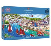 Looe Harbour | 636 Piece Jigsaw Puzzle | Panoramic Coastal Puzzle | Sustainable Jigsaw Puzzle for Adults | Premium 100% Recycled Board | Great Gift for Adults | Gibsons Games