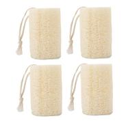 Loofah, Organic Loofah Sponge, 4pcs Natural Sponge, Exfoliating Luffa Natural for Shower and Kitchen Cleaning