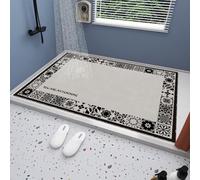 Loofah Shower Mat Bath Mat with Drain Holes,Non-Slip PVC Hollow Bathroom Floor Mat,Quick Drying,Large Inside Shower Mat Safety Bathtub Rug (White,40x60cm)