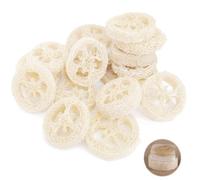 Loofah Soap Saver Pad 24Pcs - 100% Natural Drying Mat for Bathroom/Kitchen, Facial Soap Holder and DIY Customize Soap Tools for Wholesome Skin Care and Exfoliation