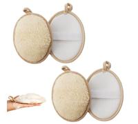 Loofah Sponge Pad 4 Pack Natural Loofah Body Scrubber Exfoliating Shower Loofah Sponge for Shower and Bath, Eco Friendly Loofa Exfoliating Body Scrubber Pads for Gentle Skin Care and Daily Use