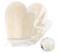 Loofah Sponge Shower Gloves Pack of 2 Shower Sponge Exfoliating Sponge Back Scrubber Massage Glove Natural Loofah Shower Sponge Body Pad