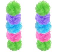 Loofah Sponge Shower Loofahs-10 Pack Bath Sponges Mesh Balls 4 Colors for Body Scrubber Exfoliator Wash Back Scrubber Bathroom Men Women